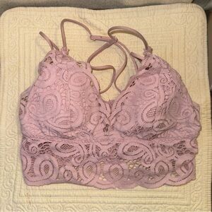 PINK Victoria's Secret Soft Pink Lace Bralette Size XS